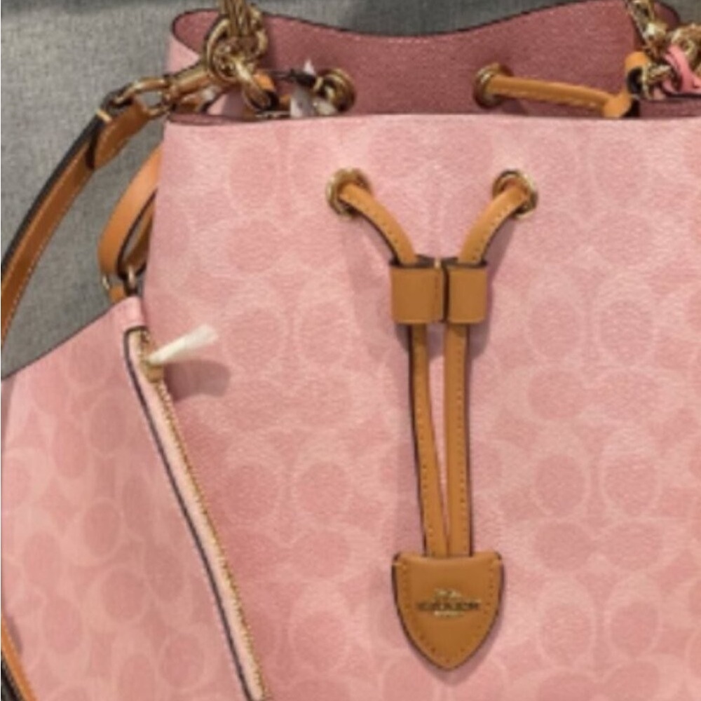 💍Coach Rowan Bucket Bag in Signature Canvas w/ Charms - Picture 3 of 6